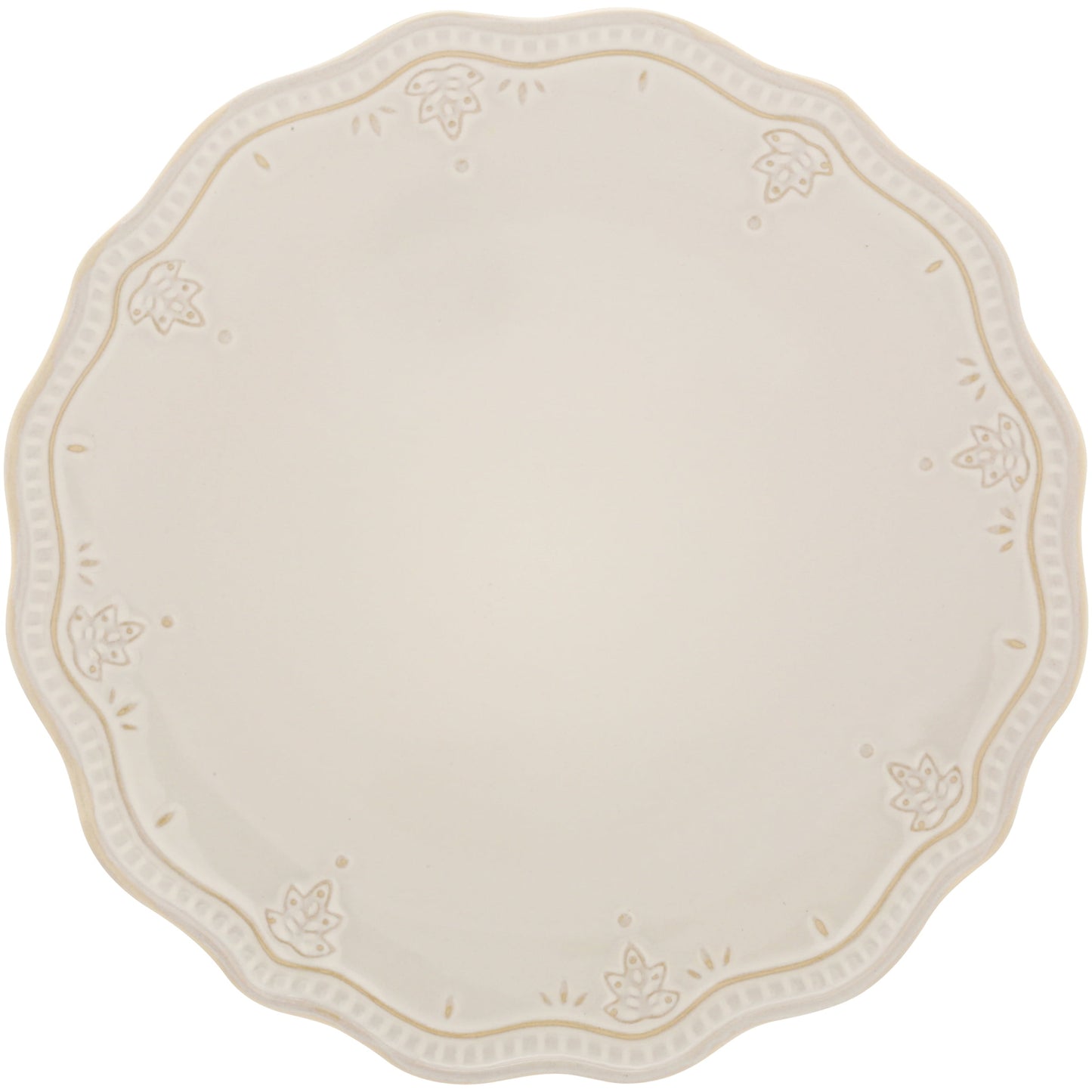 Pioneer Woman Farmhouse Lace 12-Piece Dinnerware Set, Linen