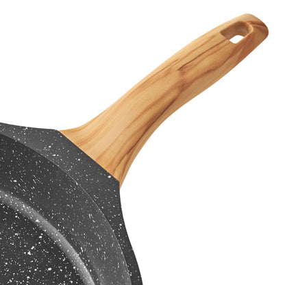 Pioneer Woman Prairie Signature Cast Aluminum 12" Fry Pan, Charcoal Speckle