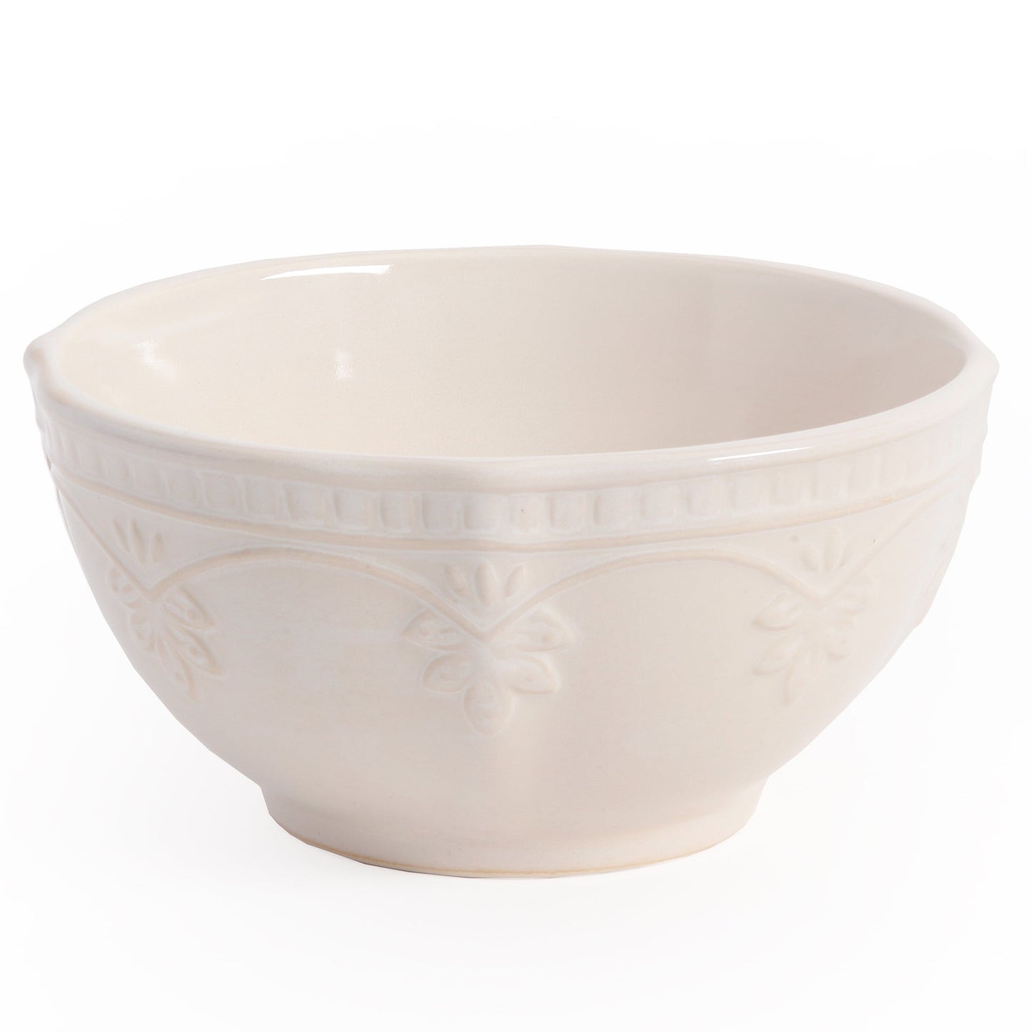 Pioneer Woman Farmhouse Lace 12-Piece Dinnerware Set, Linen