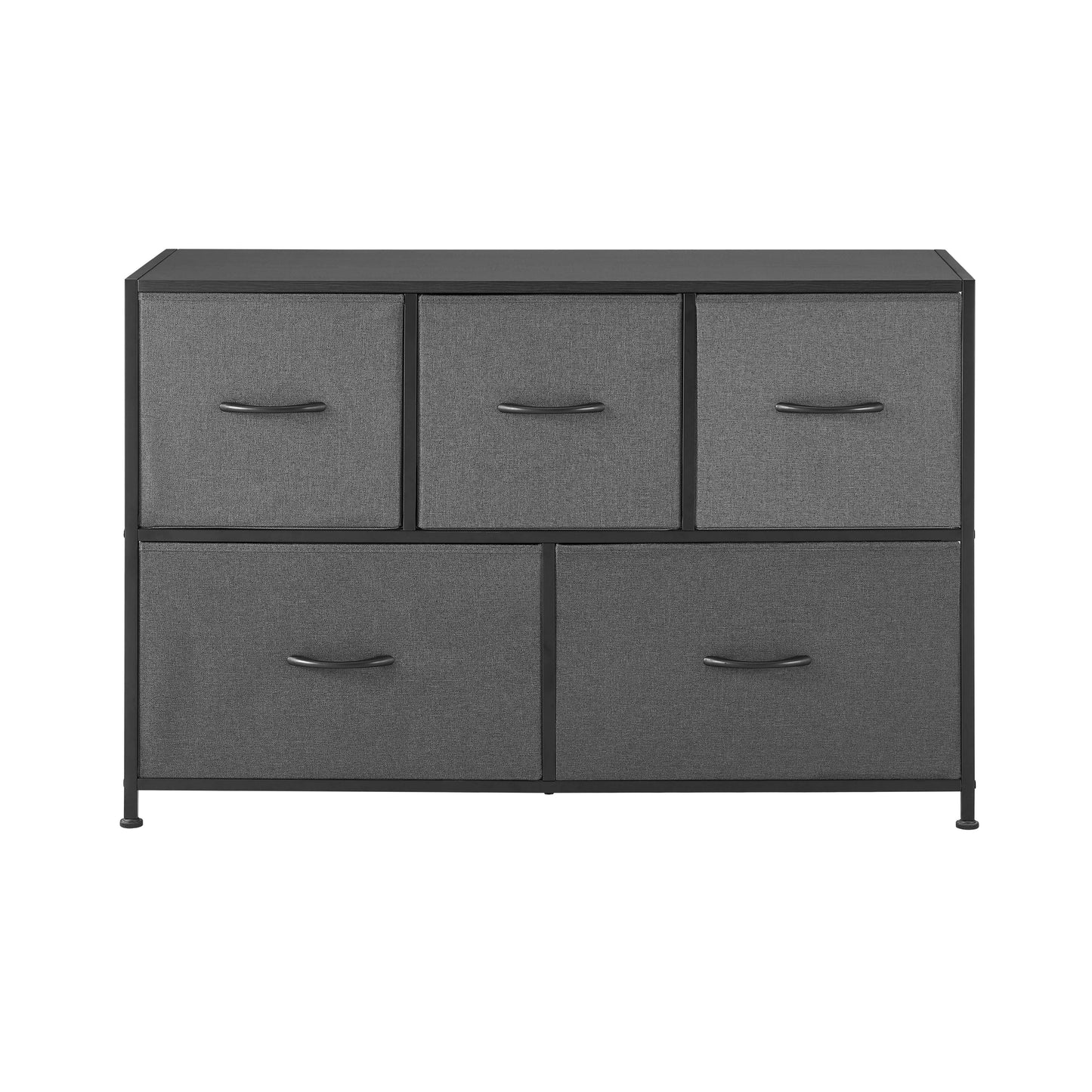 5 Drawer Fabric Storage Dresser for Bedroom, Grey
