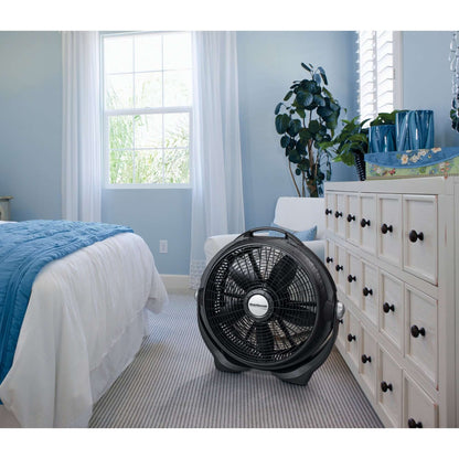 20" Pivoting Floor Fan with 3 Speeds, Gray, A20301