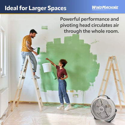 20" Pivoting Floor Fan with 3 Speeds, Gray, A20301