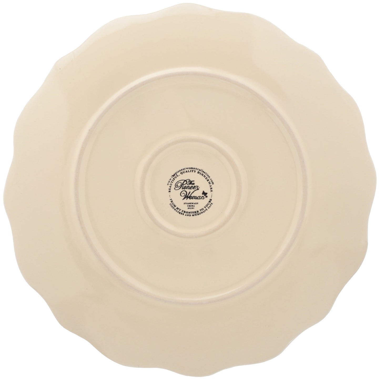 Pioneer Woman Farmhouse Lace 12-Piece Dinnerware Set, Linen