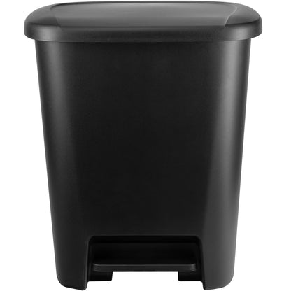 Extra Large Kitchen Trash Can, 20.4 Gallon, Plastic Step-on Trash Bin, Black