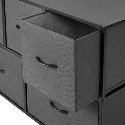 5 Drawer Fabric Storage Dresser for Bedroom, Grey