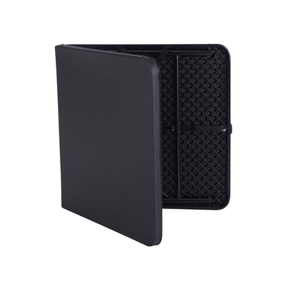 4 Foot Fold-in-Half Adjustable Folding Table, Rich Black
