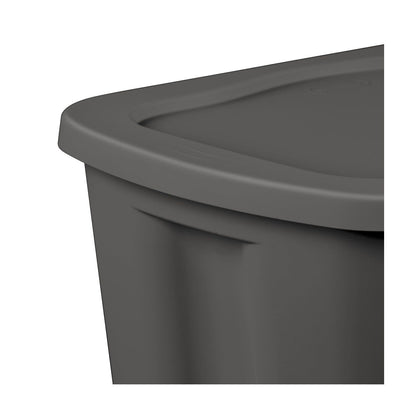 Large Storage Bin, 18 Gallon Plastic Storage Container with Snap-on Lid, 8 Pack